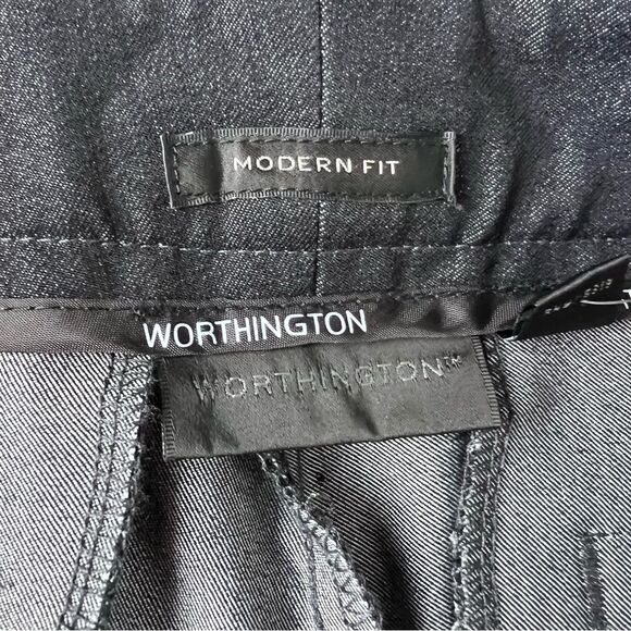NWT Worthington Modern Fit Trouser Leg Pants Size 14W Dark Blue Stretch Comfort - Picture 7 of 12